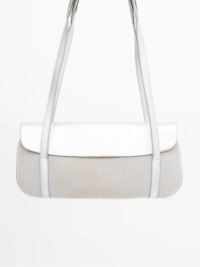 Miu Miu 1999 Metallic Mesh Leather Vintage Archive Shoulder Bag
